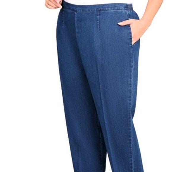 ALFRED DUNNER PLUS ELASTIC PULL ON DENIM JEANS 22W - Picture 1 of 9